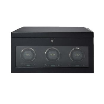 WOLF Axis 10 Piece Watch Box With Storage - Powder Coat