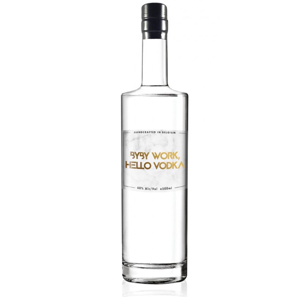 Personalised Vodka - White Marble - Custom Message