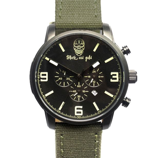 Black & Gold Black Pearl Army watch