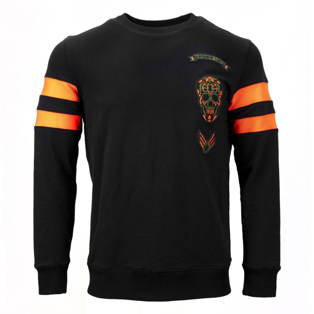 Black & Gold Militardos Black sweater