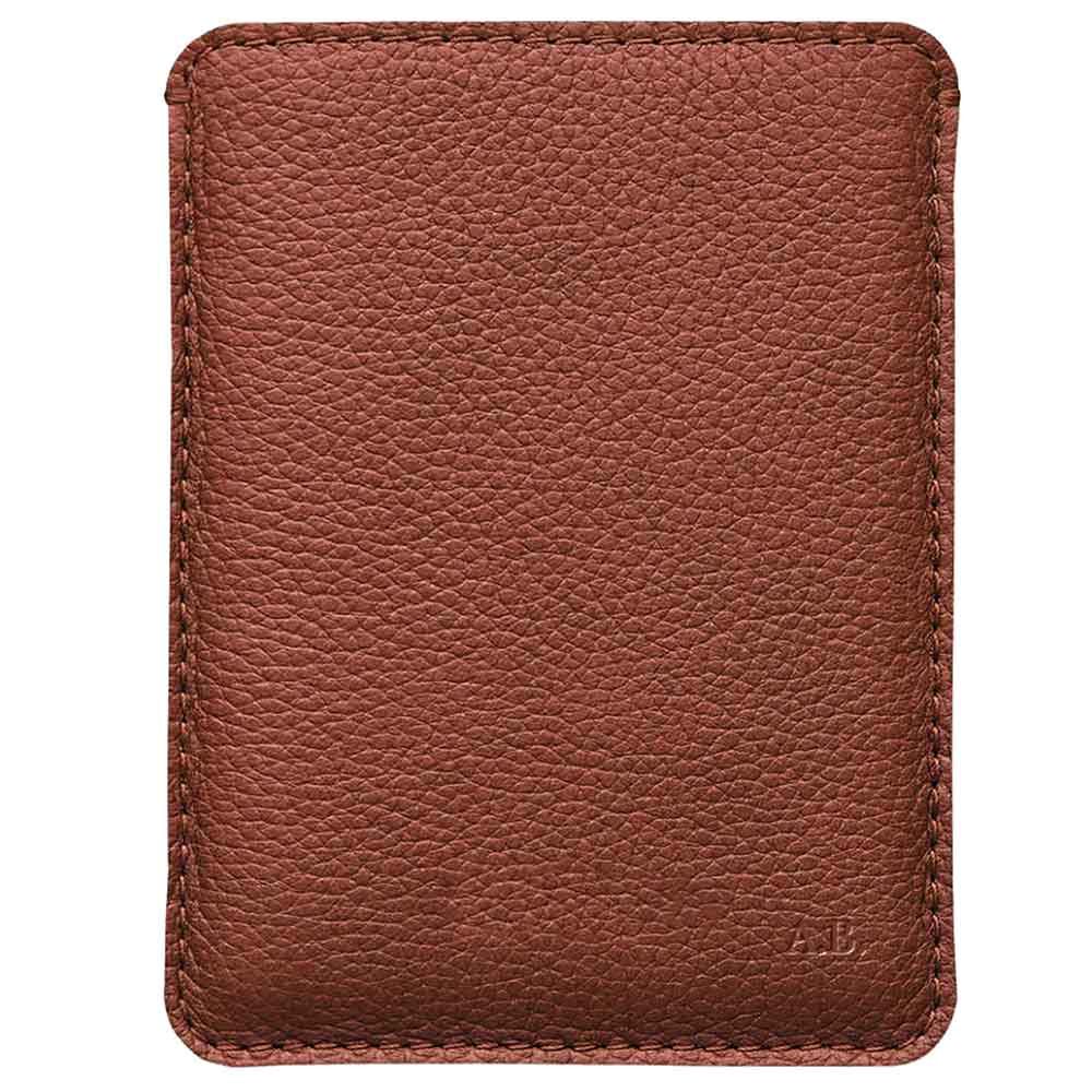 Woolnut Leather Sleeve for Passports - Cognac
