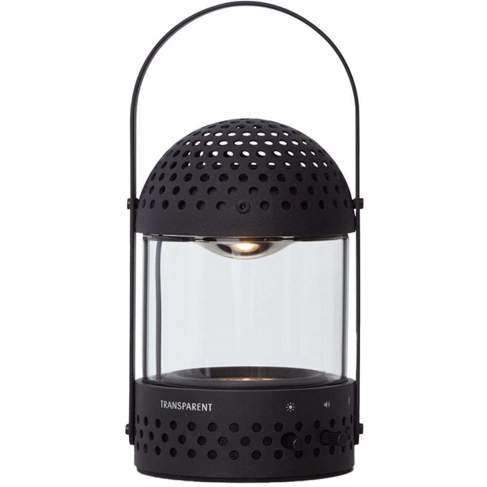 Transparent Light Wireless Bluetooth Sound Speaker - Black 