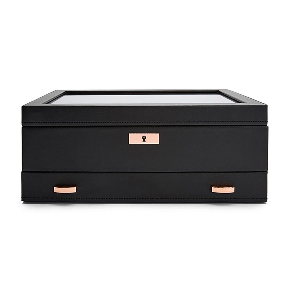 WOLF Scatola per orologi Axis da 10 pezzi con cassetto