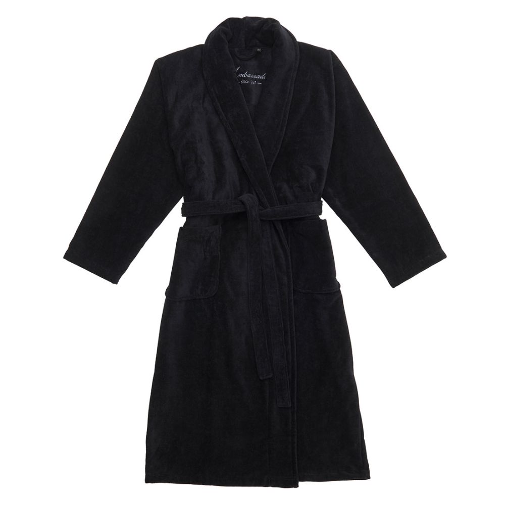 Ambassador Copenhagen Bathrobe - Black