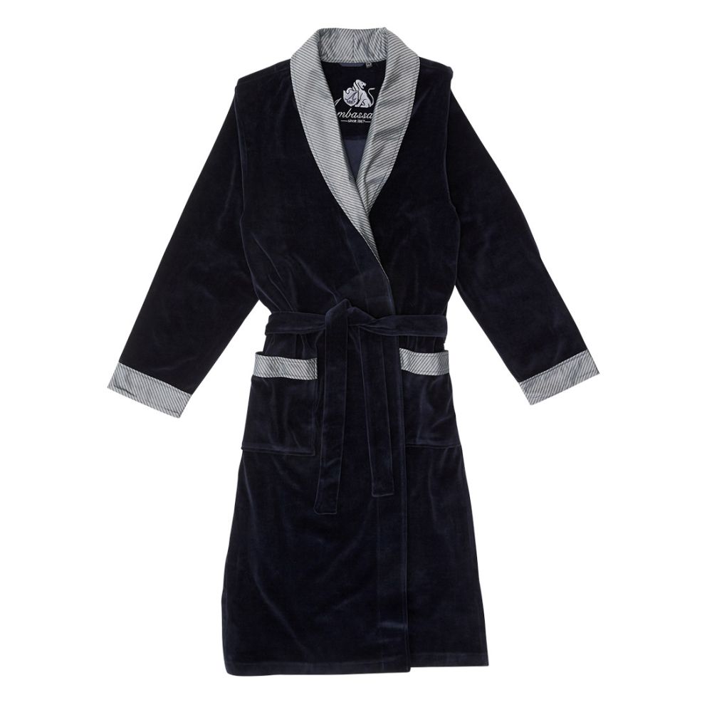 Ambassador Copenhagen Bathrobe - Napoli Navy