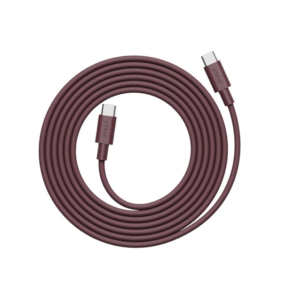 Avolt Cable 1 Power Cable Mulberry Red