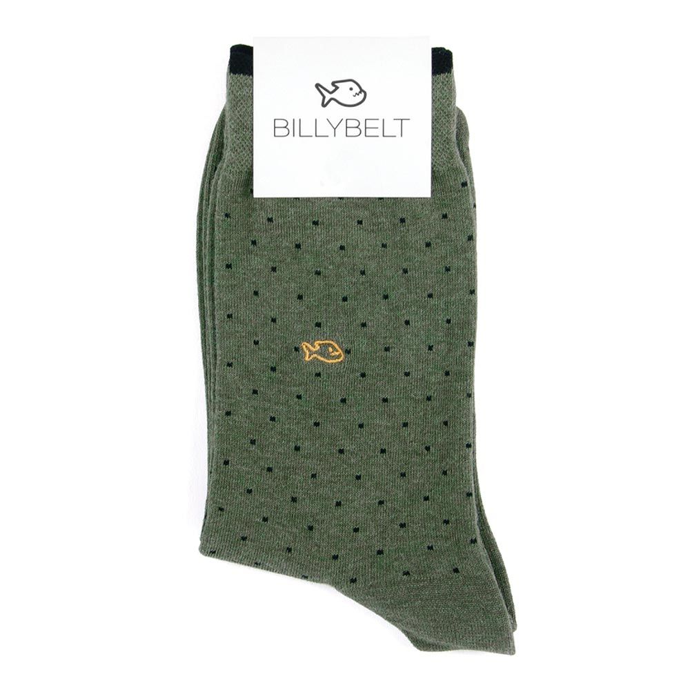 Billybelt Cotton Socks Khaki Square