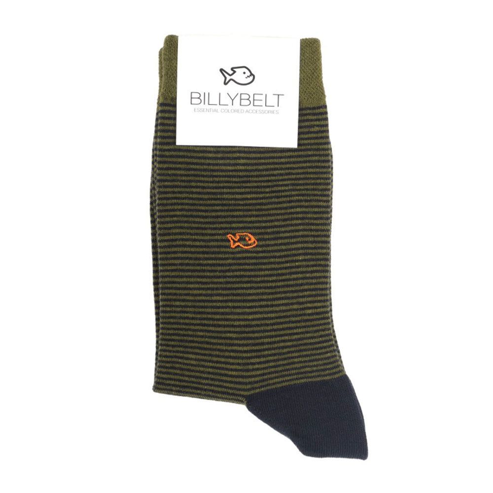 BILLYBELT Katoenen Sokken Khaki Striped