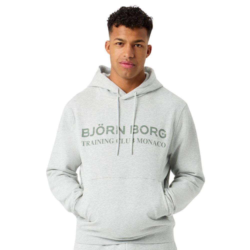 Björn Borg Sweat à capuche classique imprimé Borg - Gris clair