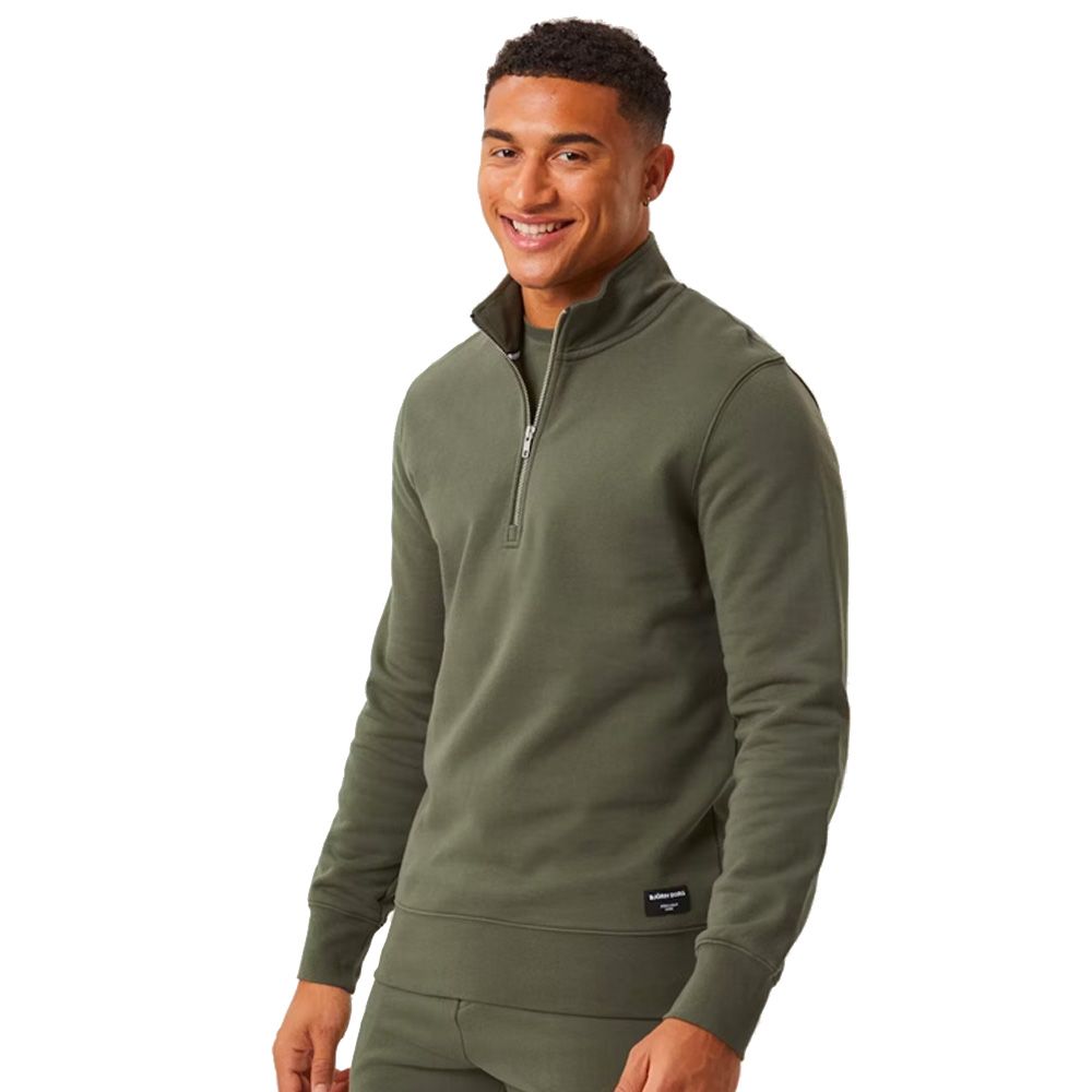 Björn Borg Centre Fleece Pullover Half Zip - Olive Green