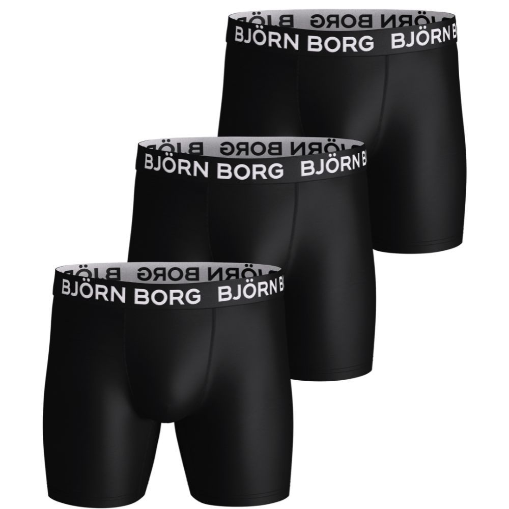 Björn Borg Performance Boxershort 3er-Pack - Schwarz