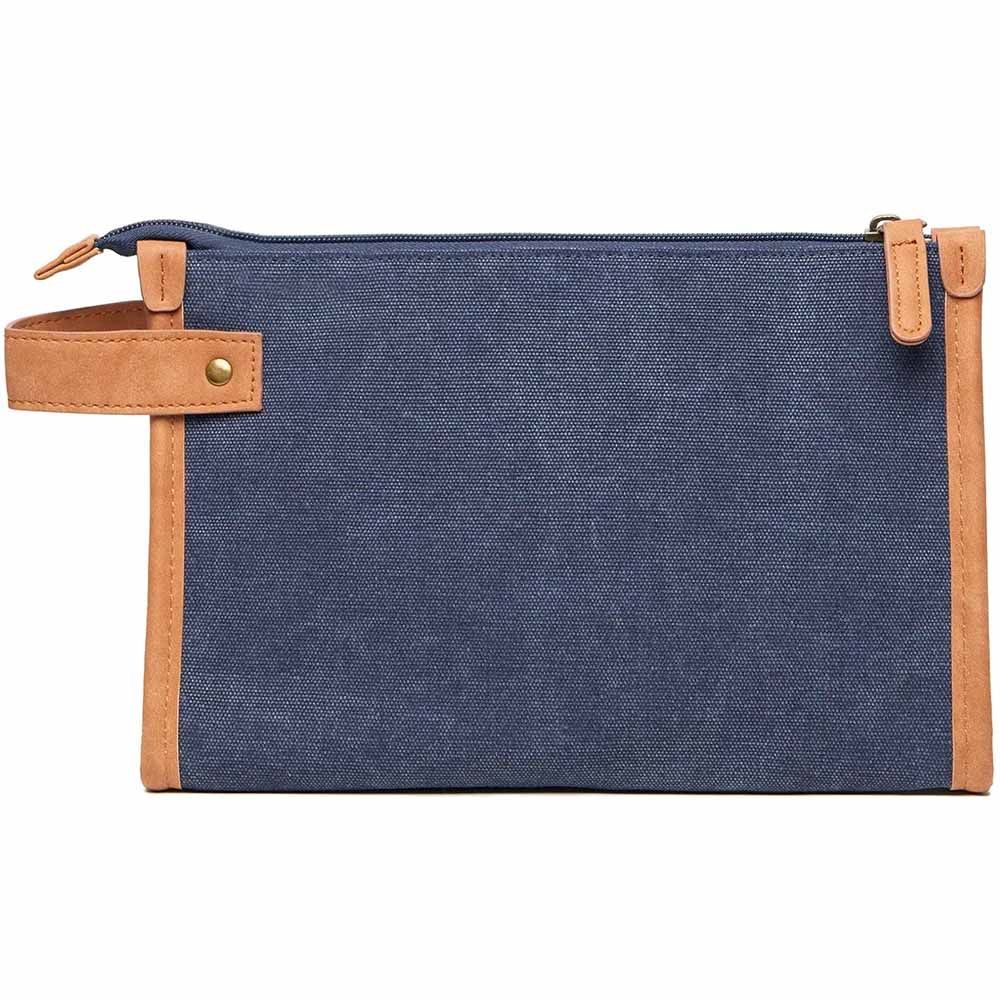 Bosler GRS Recycled Canvas Toiletry Bag - Blue