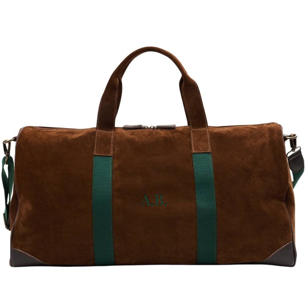 Custom Boston Deluxe Travel Duffel Bag - Tobacco