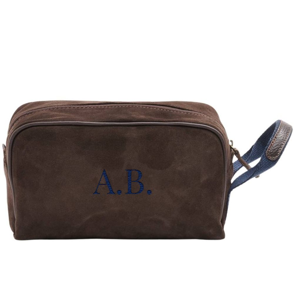 Boston Deluxe Toiletry Bag - Dark Brown