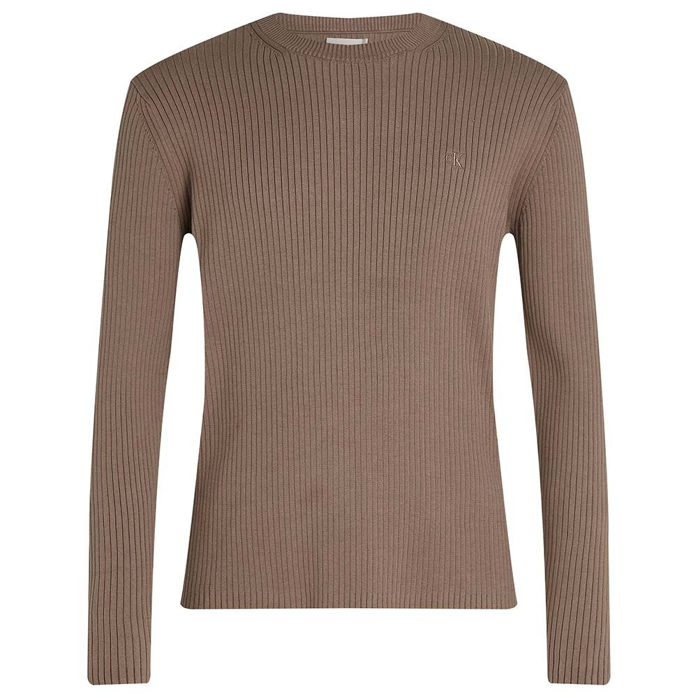 Calvin Klein Ribbed Pullover - Brown