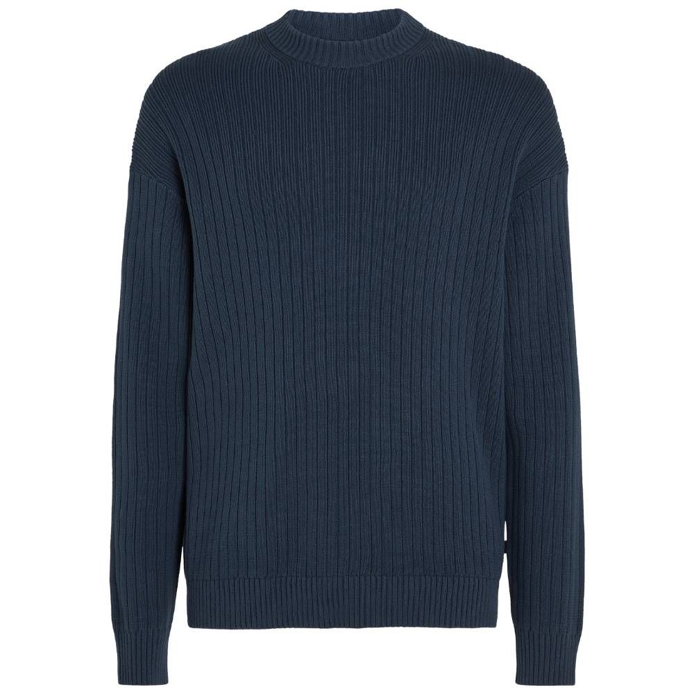 Calvin Klein Ribbed Relaxed Pullover - Navy