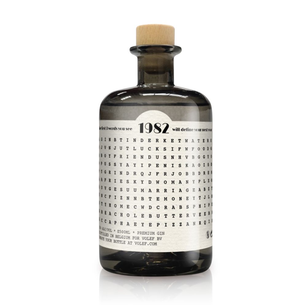 Personalised premium gin - word search