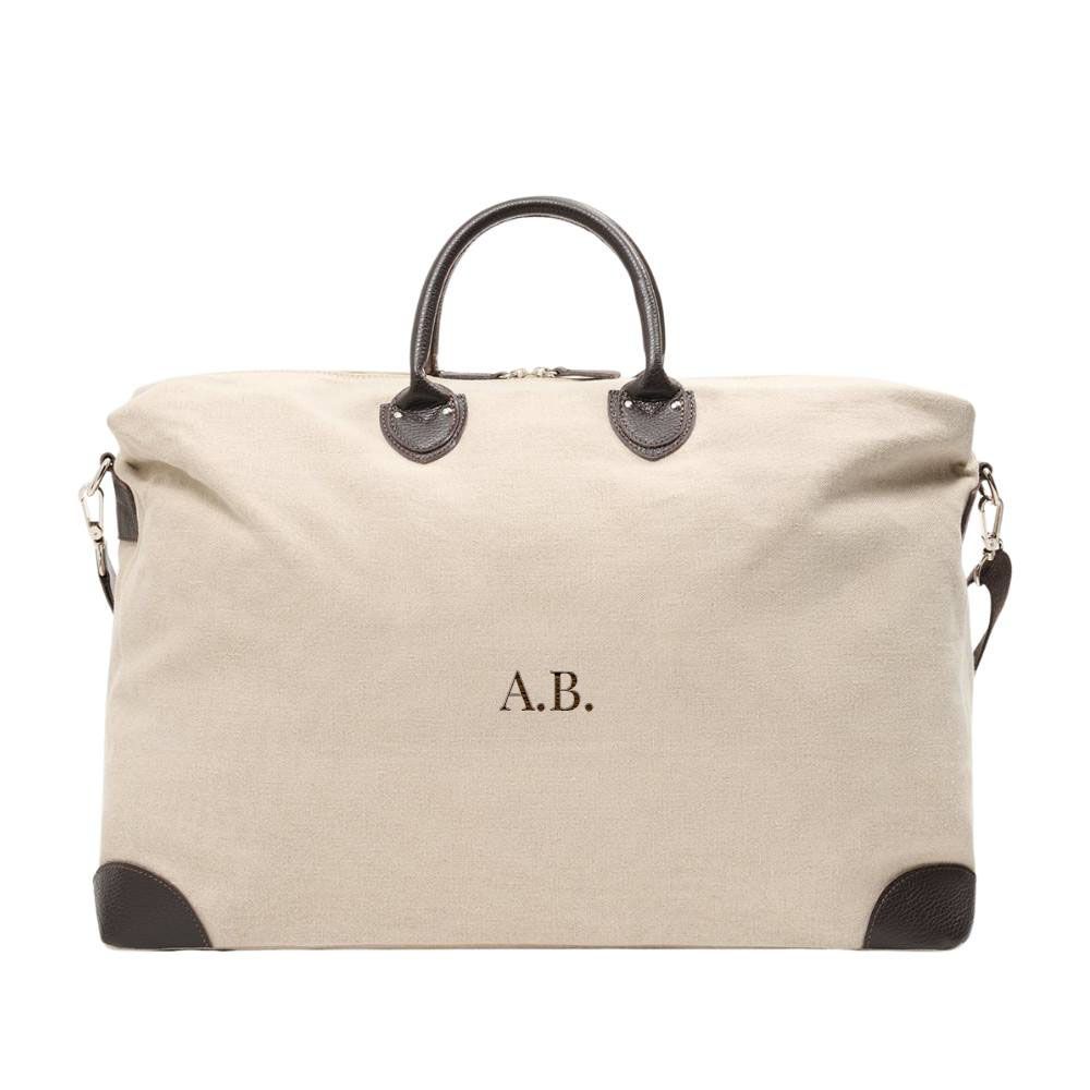 Custom Harvard Travel Duffel Bag - Large - Natural