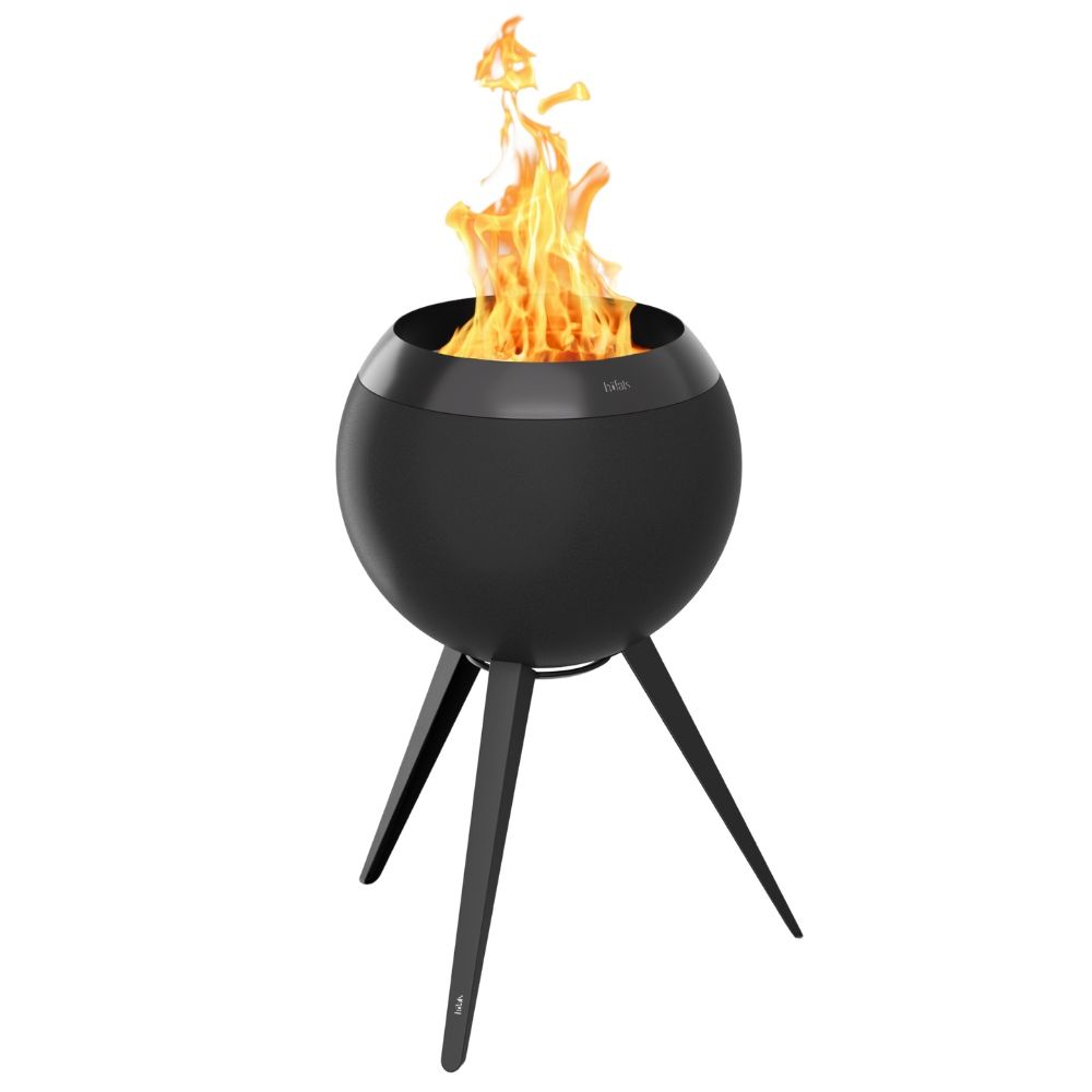 Höfats Moon 45 Fire Basket With High Stand - Black