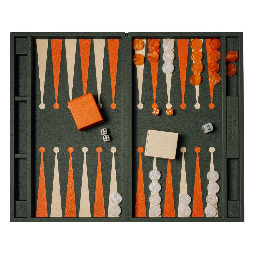 House of Nobilique Leather Big Backgammon