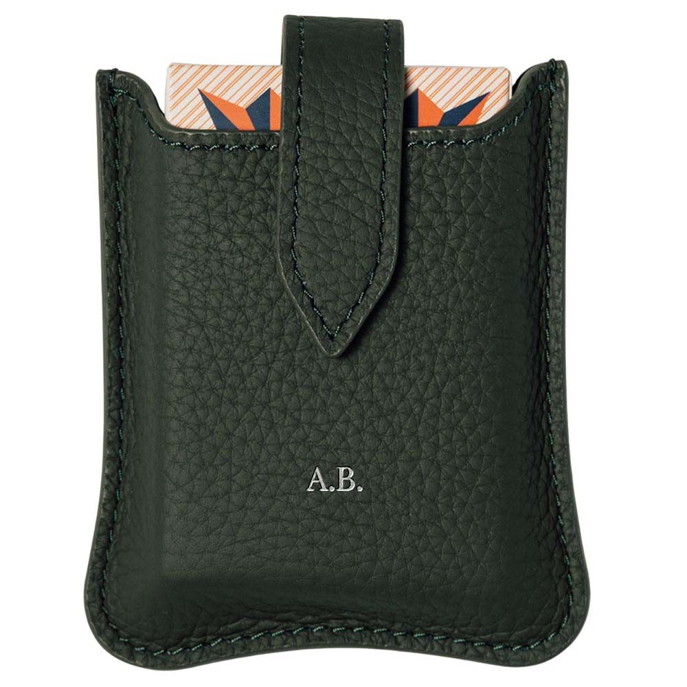 House of Nobilique Leather Card Holder - Green