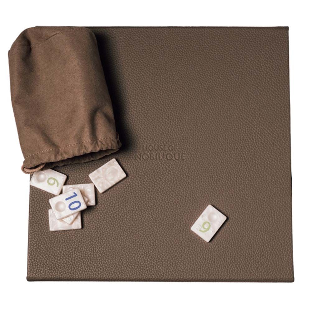 House of Nobilique Leather Tile Rummy - Taupe