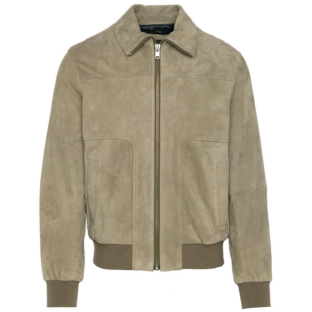 Liu Jo Suede Bomber Jacket - Greige