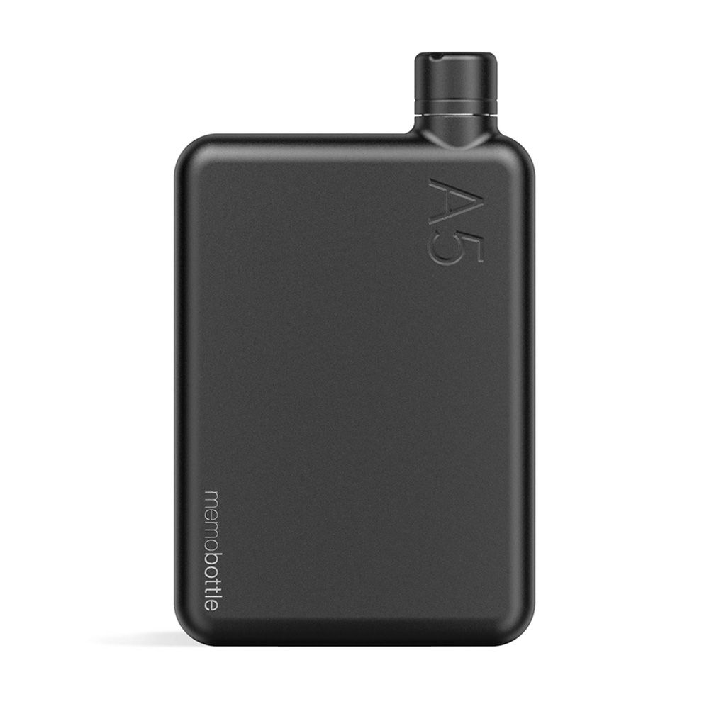 Memobottle Rostfreier Stahl A5 - Schwarz
