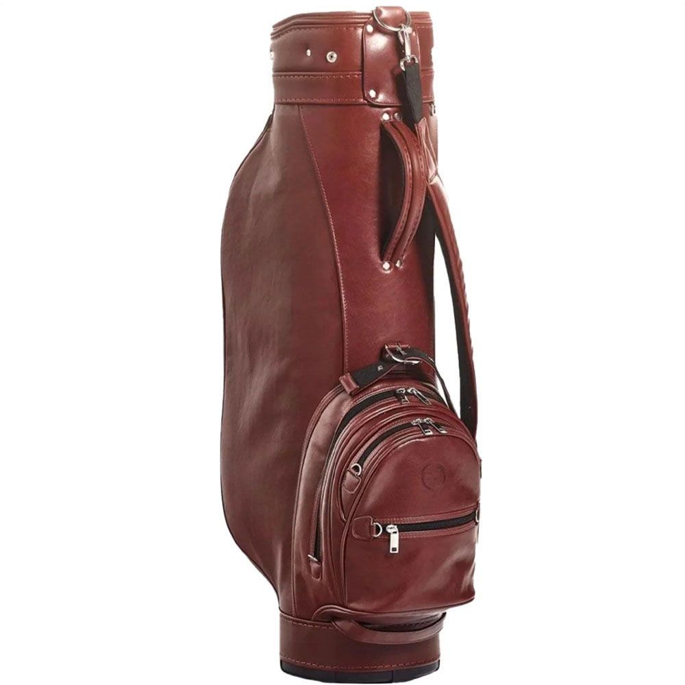 Modest Vintage Player Leather Golf Bag Cart - Heritage Brown