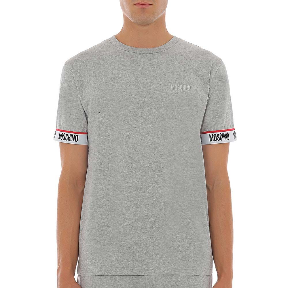 Moschino T-shirt Logo-Bordüre - Grau