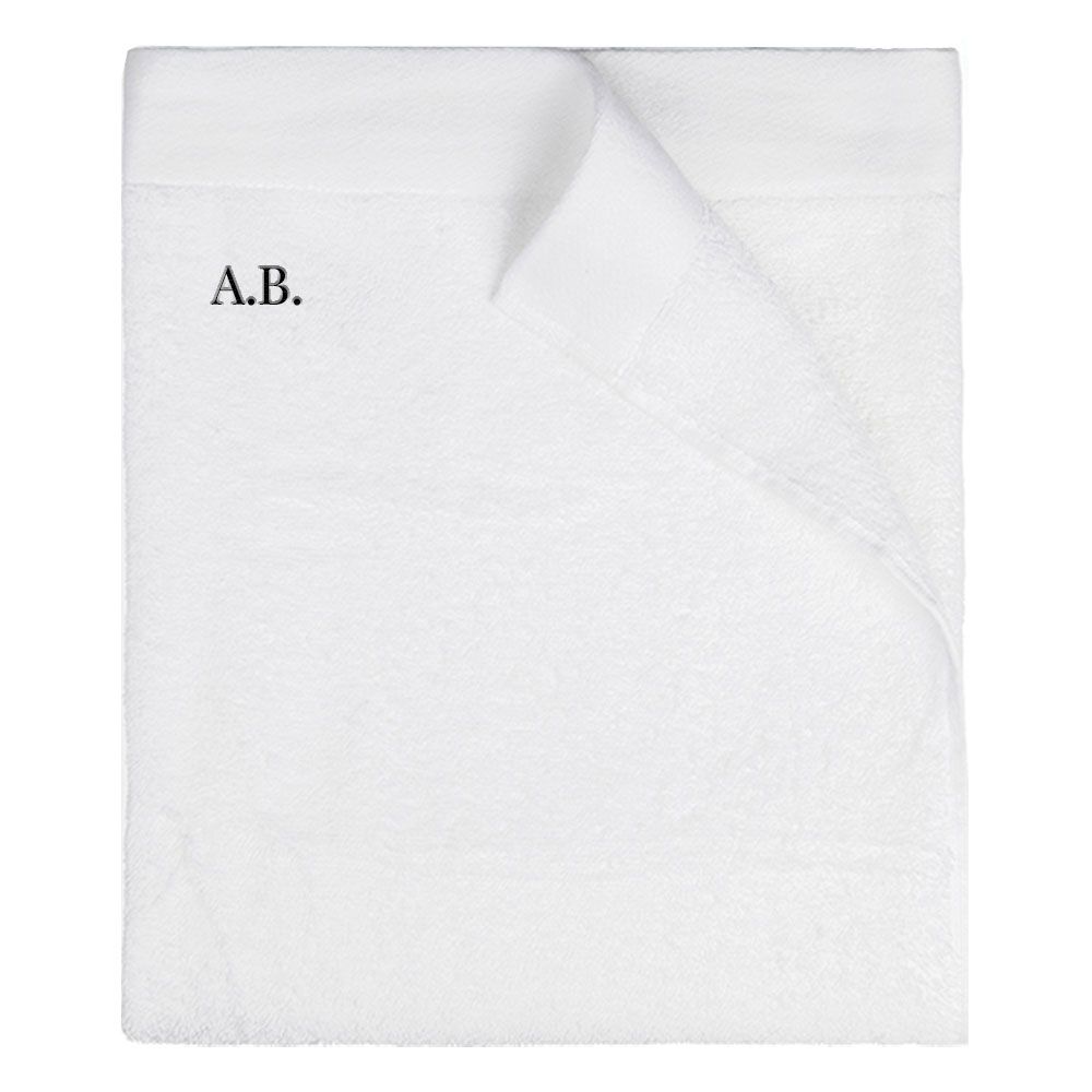Personalised Birch Towel - White