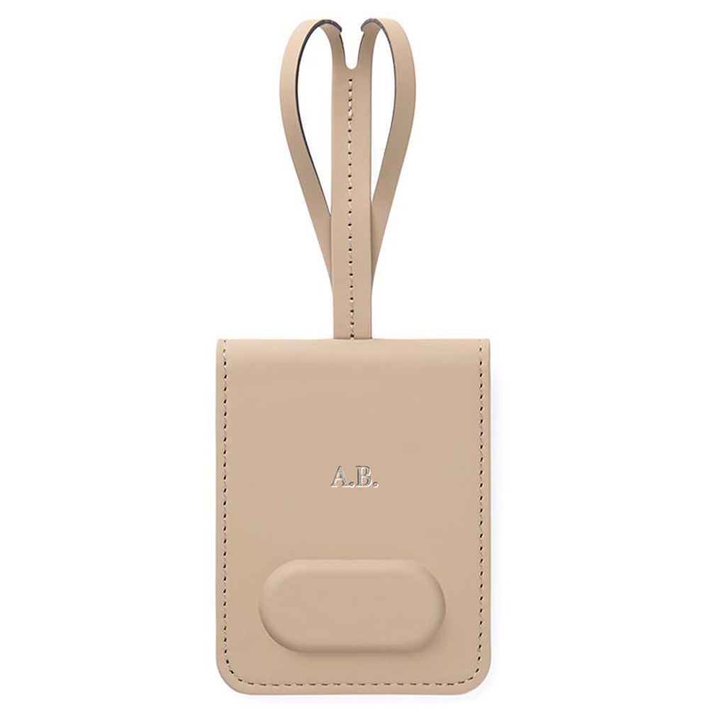 Personalised Luggage Tag With Finder - Greige