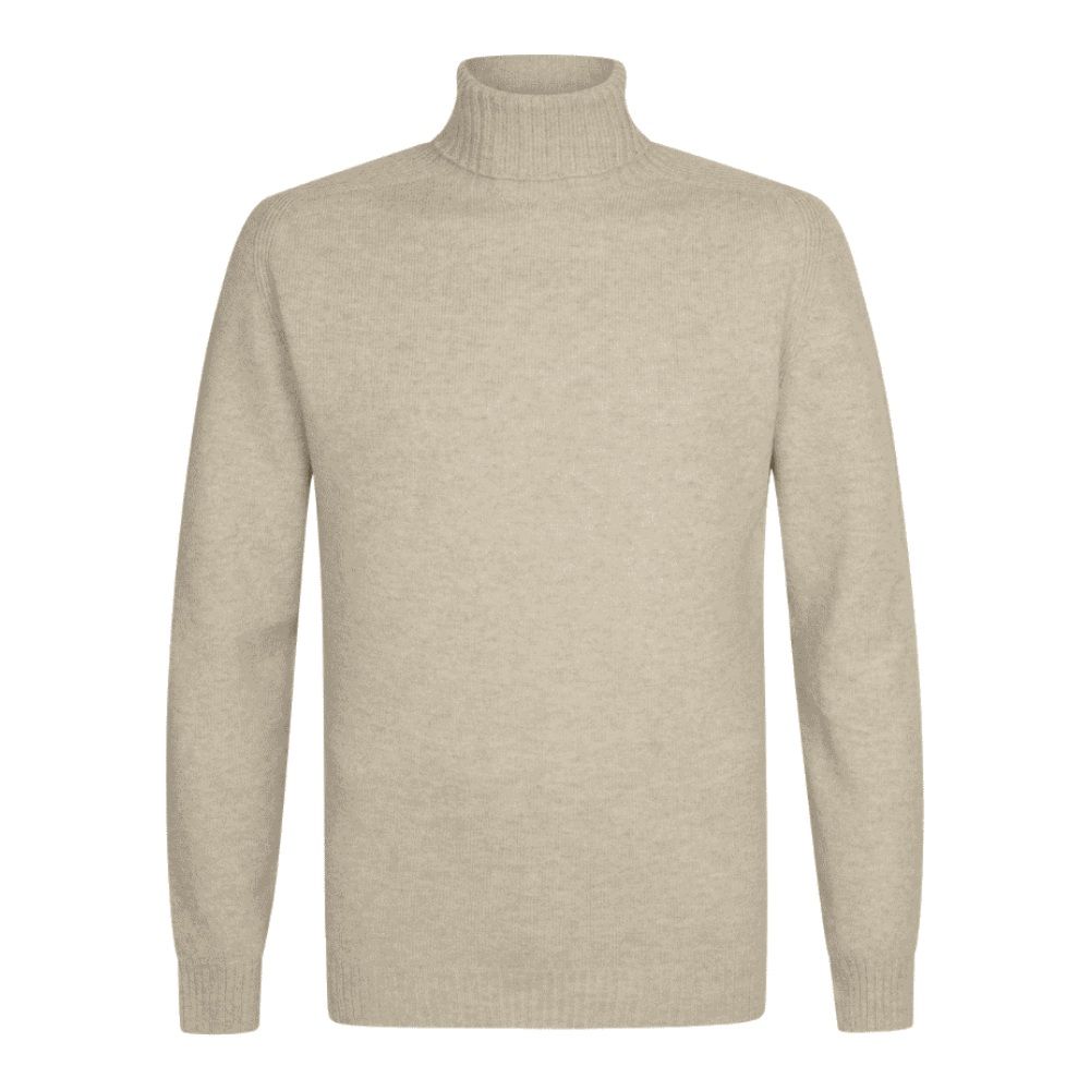 Profuomo Wool Cashmere Rollneck - Light Beige