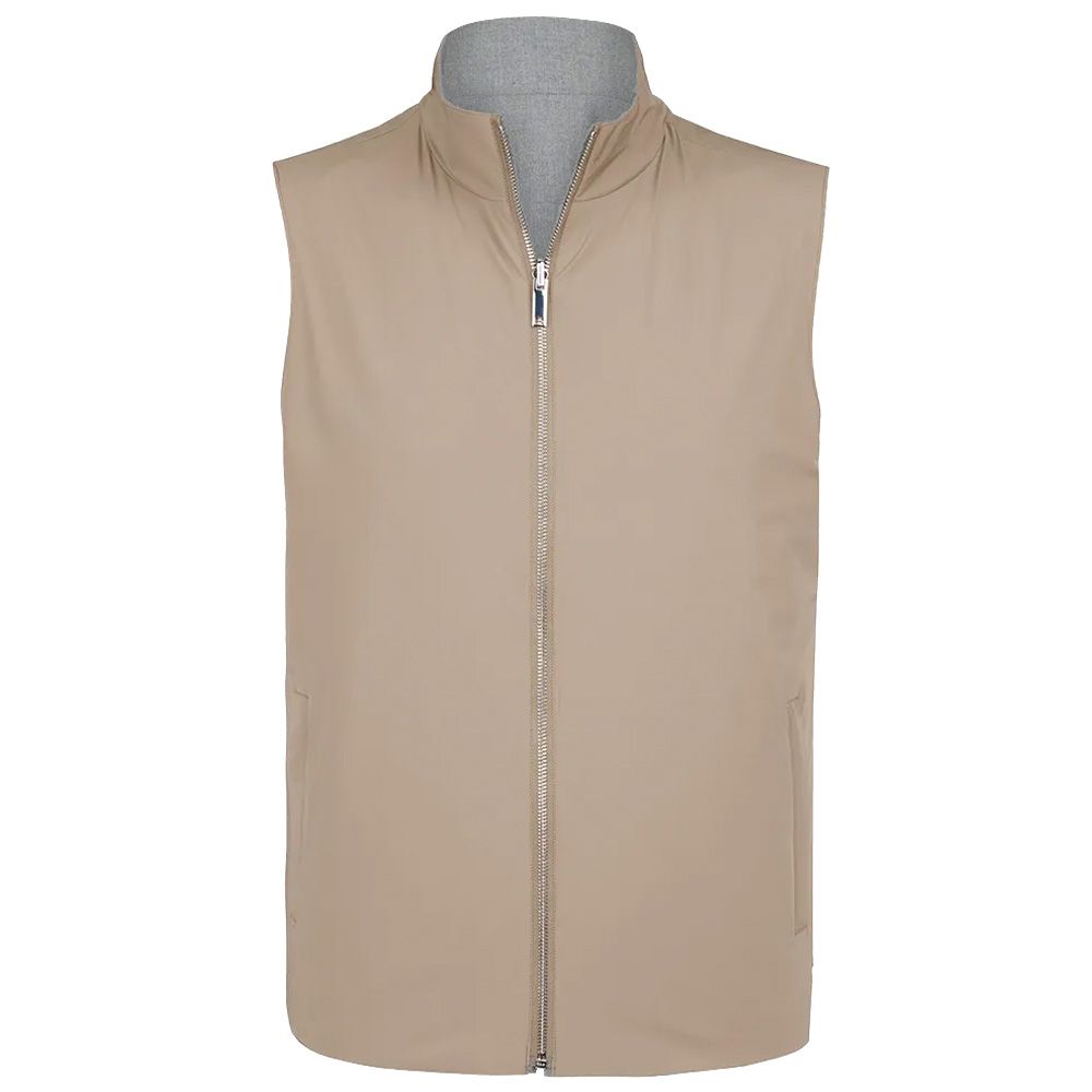 Profuomo Ecodown Reversible Bodywarmer - Taupe