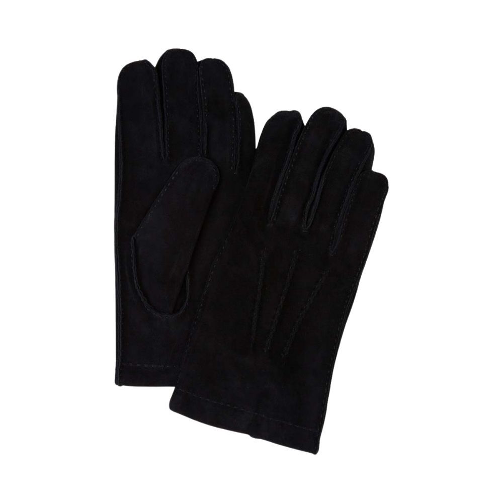 Profuomo Goat Suede Gloves Black