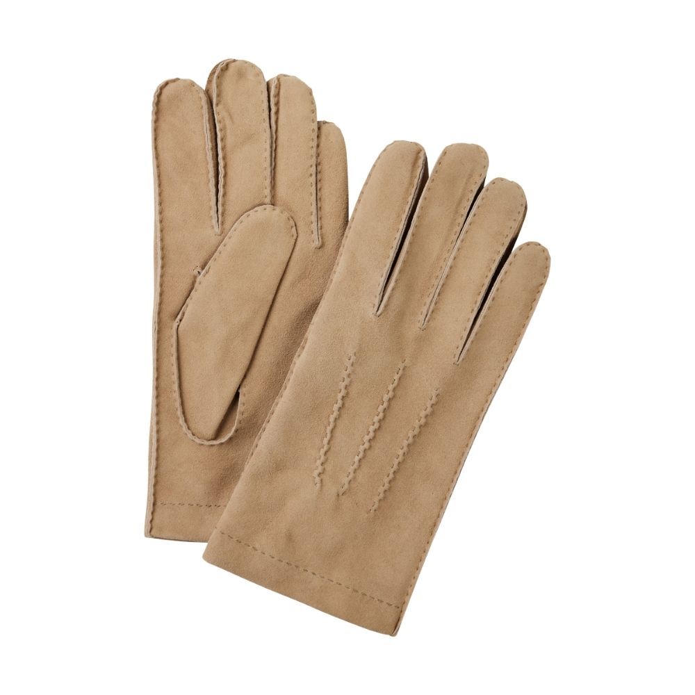 Profuomo Goat Suede Gloves Camel