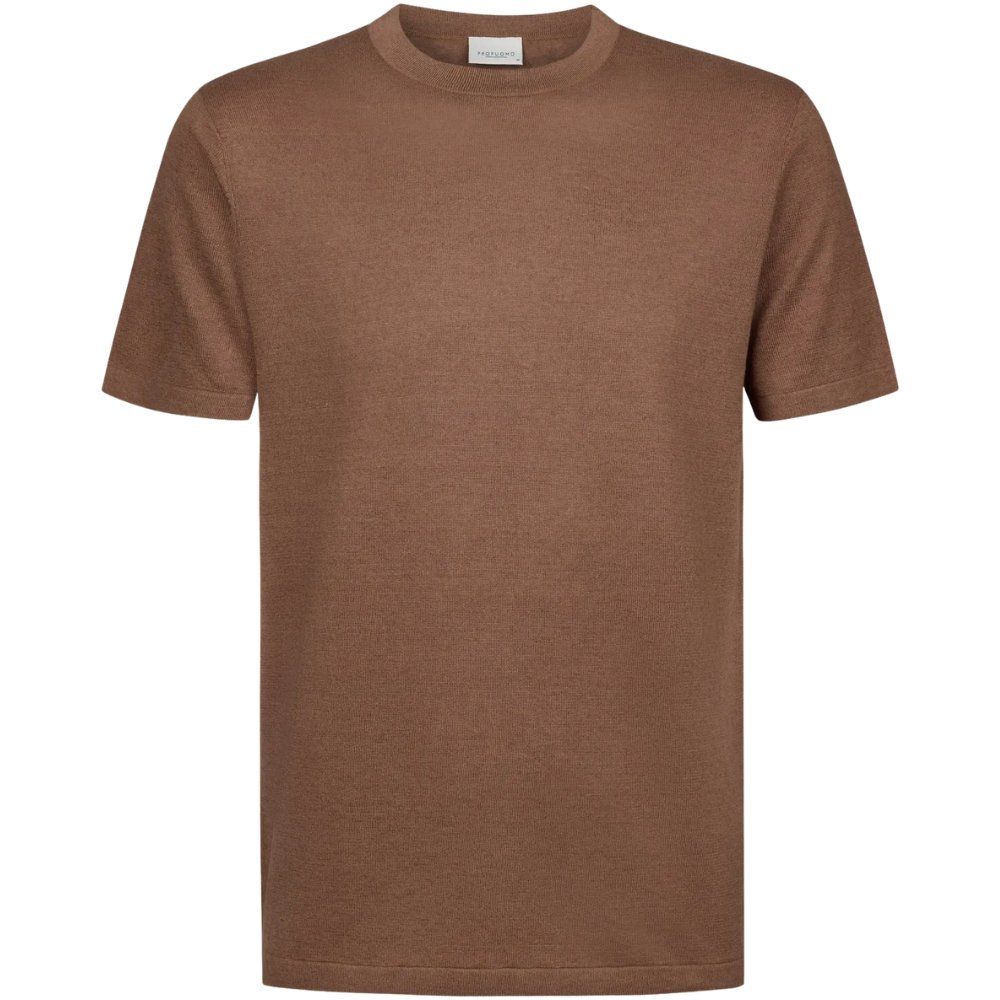 Profuomo Linen Cotton T-Shirt - Clay