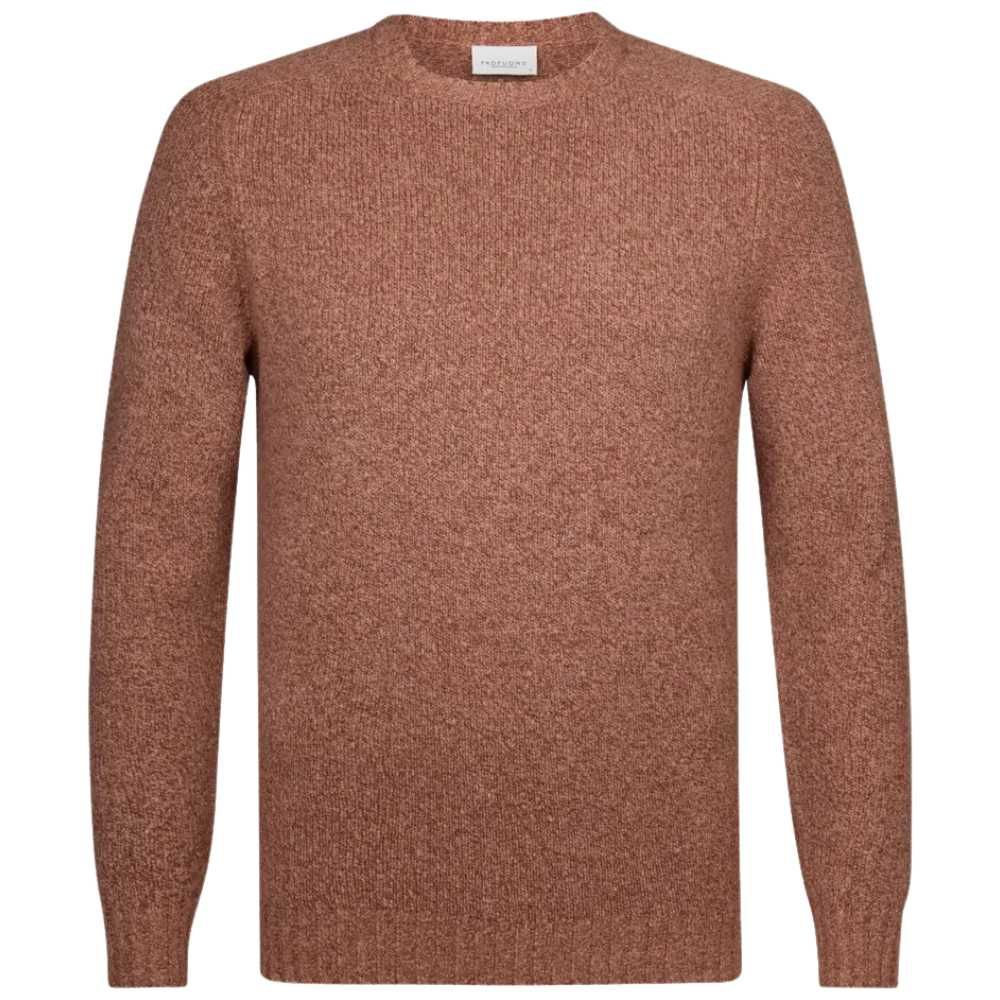 Profuomo Boiled Woolen Crewneck Pullover - Red