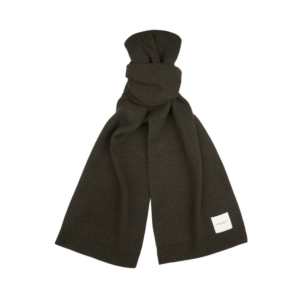 Profuomo Wool Scarf Dark Green