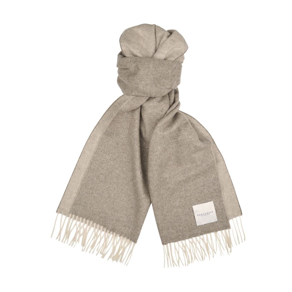 Profuomo Wool Scarf Double Brown