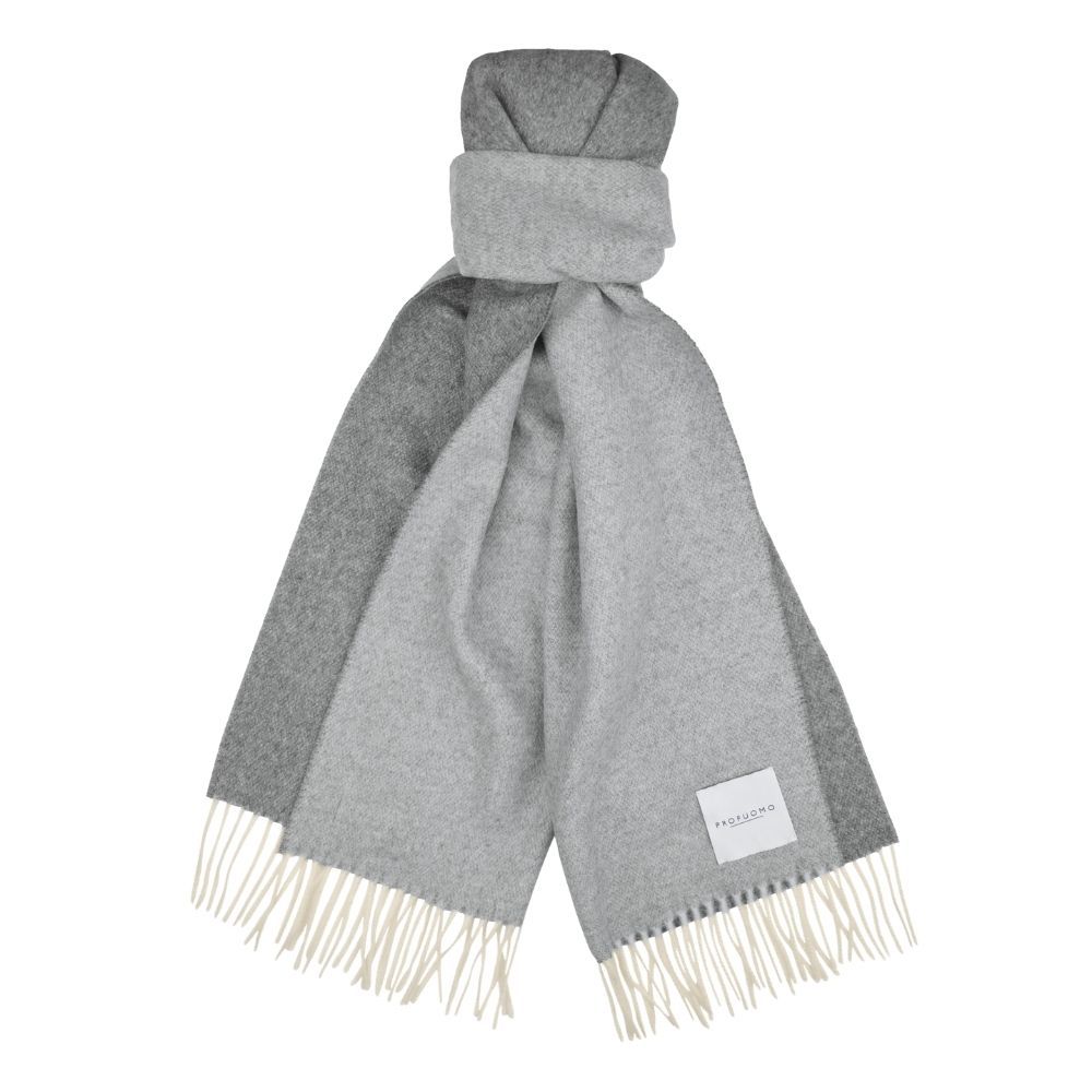 Profuomo Wool Scarf Double Grey