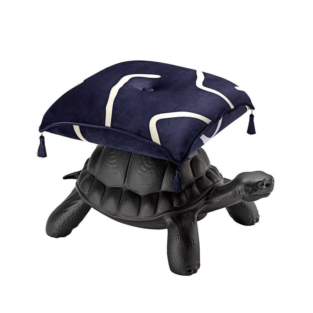 Qeeboo Turtle Carry Pouf - Black