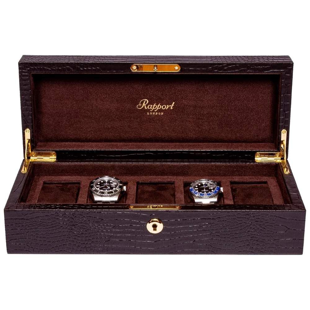 Rapport London Brompton Five Watch Box - Brown