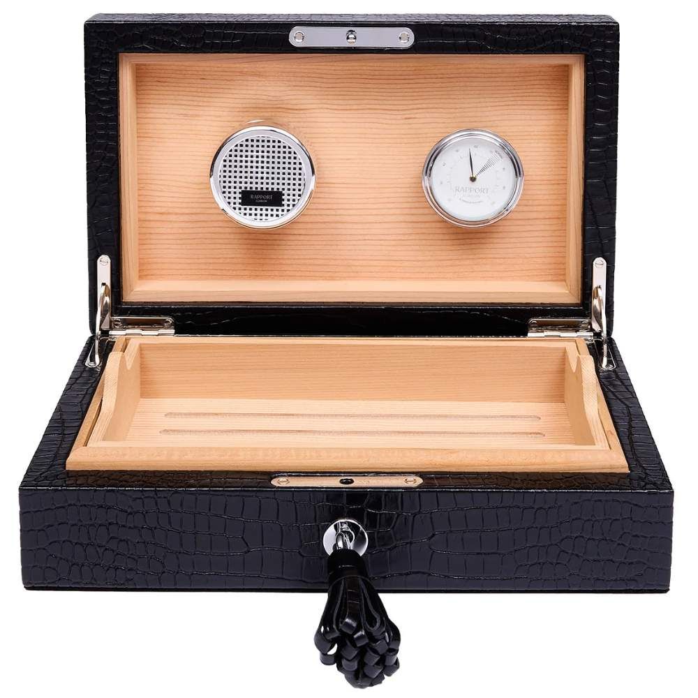 Rapport London 25 Cigar Humidor - Black