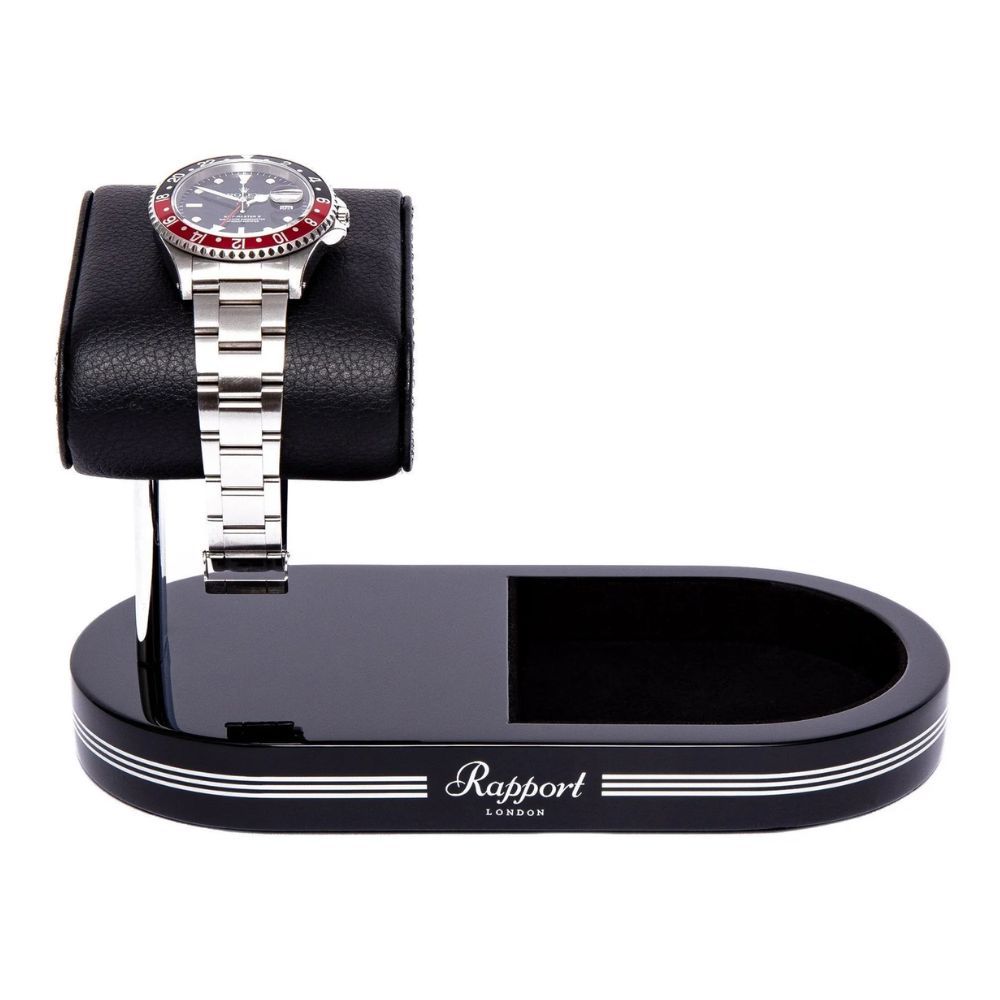 Rapport London Formula Watch Stand With Tray - Black