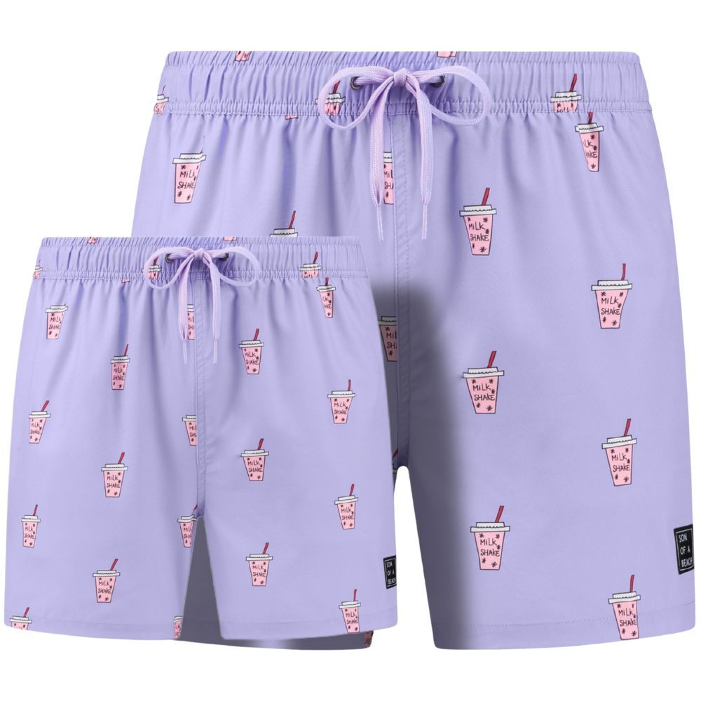 Son of a Beach Father & Son Swim Shorts Milkshake - Lila