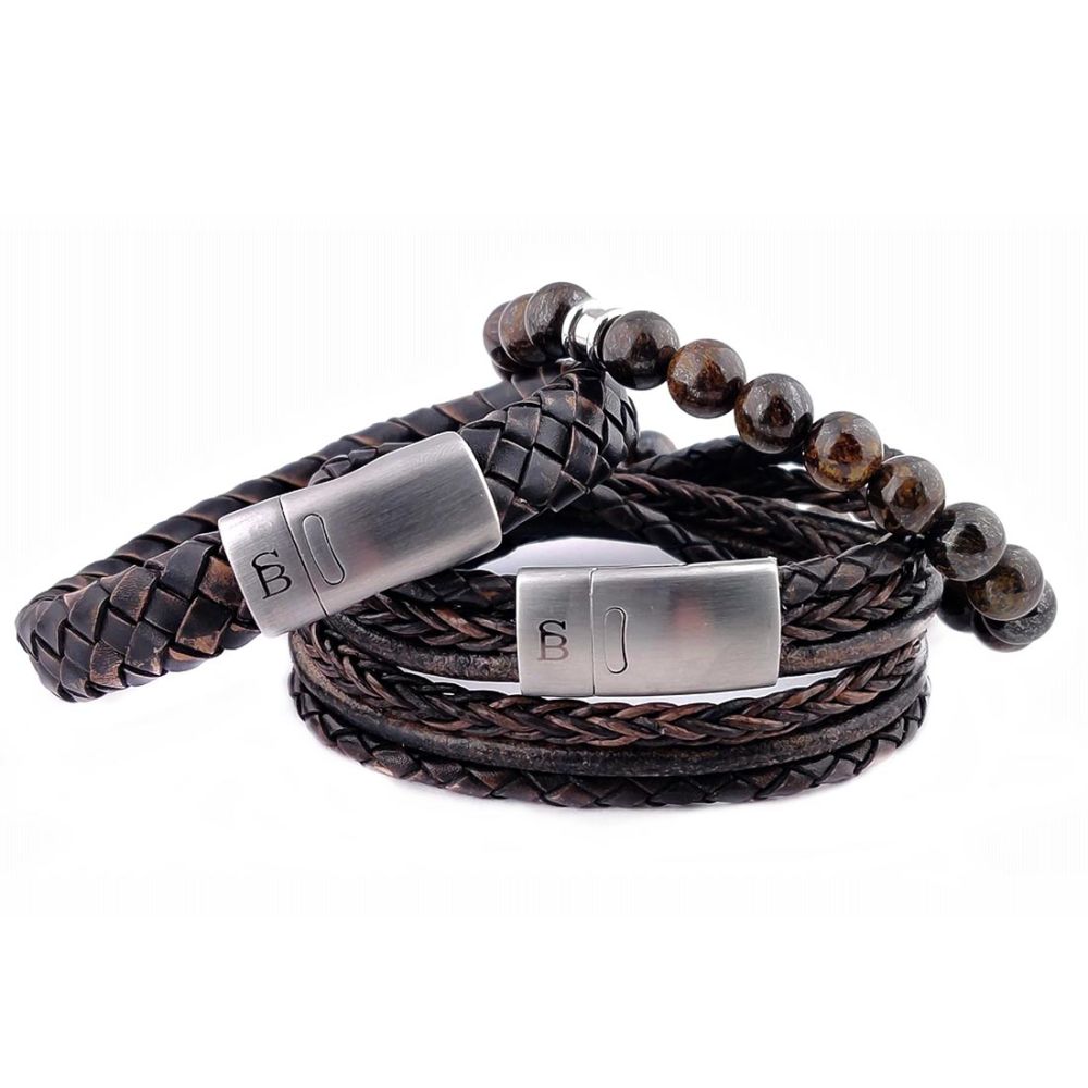 Steel & Barnett bracelet set brown