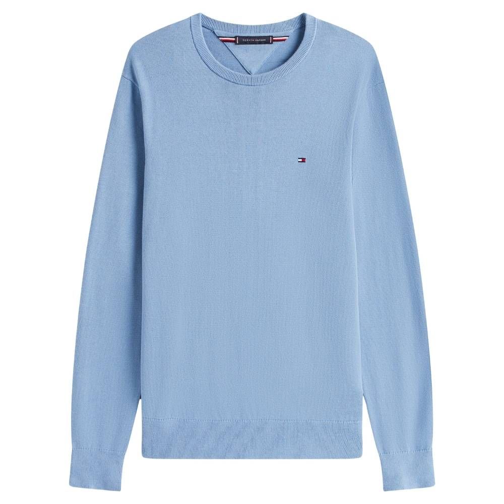 Tommy Hilfiger Cotton Crewneck Pullover - Light Blue