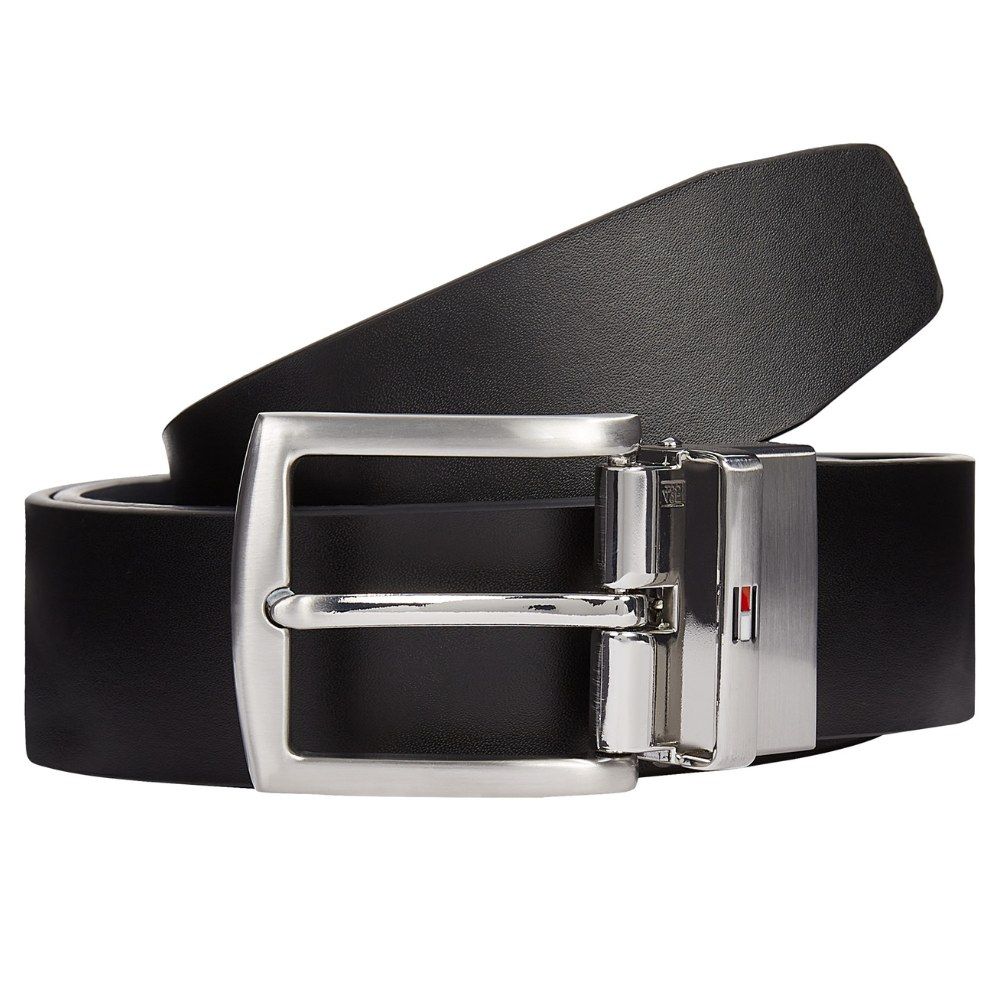 Tommy Hilfiger Reversible Leather Belt - Black/Dark Blue