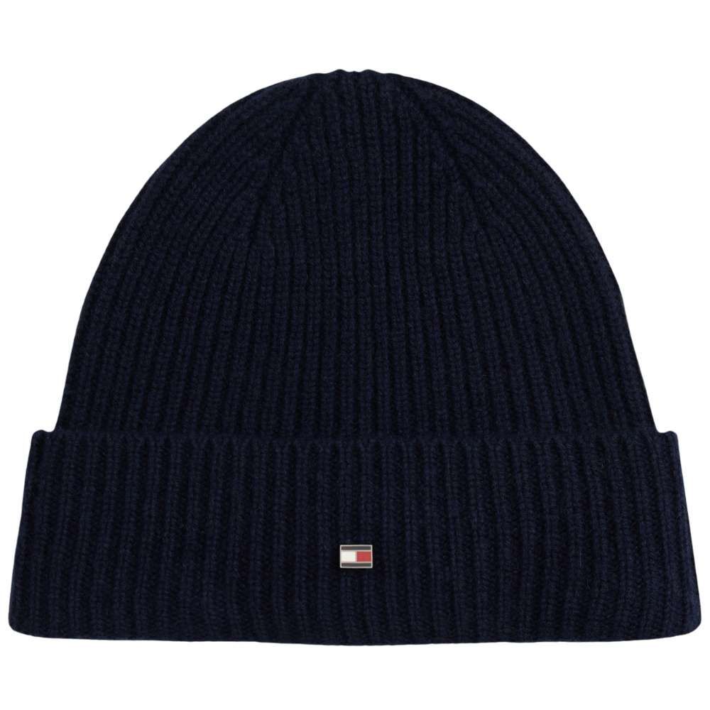 Tommy Hilfiger Flag Cashmere Beanie - Blue